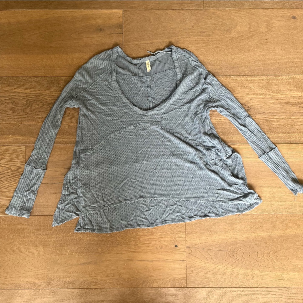 Free people waffle blouse